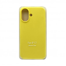 Чехол накладка Silicone Case (без лого) iPhone 17 желтый