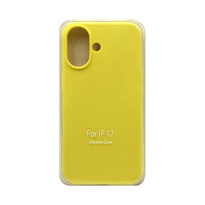 Чехол накладка Silicone Case (без лого) iPhone 17 желтый оптом по низким ценам!