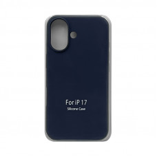 Чехол накладка Silicone Case (без лого) iPhone 17 темно-синий