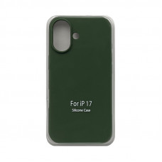 Чехол накладка Silicone Case (без лого) iPhone 17 темно-зеленый