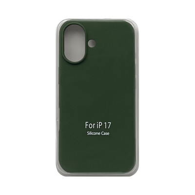 Чехол накладка Silicone Case (без лого) iPhone 17 темно-зеленый оптом по низким ценам!