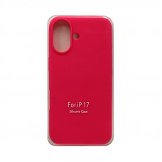 Чехол накладка Silicone Case (без лого) iPhone 17 фуксия