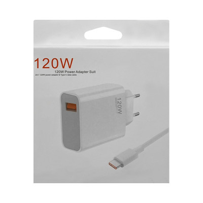 СЗУ USB 120W MI + кабель Type-C AAA оптом по низким ценам!