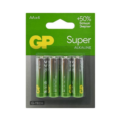 Батарейки GP SUPER LR6 4BL (цена за 4шт) оптом по низким ценам!