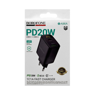 СЗУ Блок Borofone BA96A 20W черный оптом по низким ценам!
