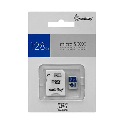 128GB microSDHC Class 10 Smartbuy UHS-1 бело-синий оптом по низким ценам!