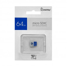 64GB microSDHC Class 10 Smartbuy UHS-1 бело-синий без адаптера