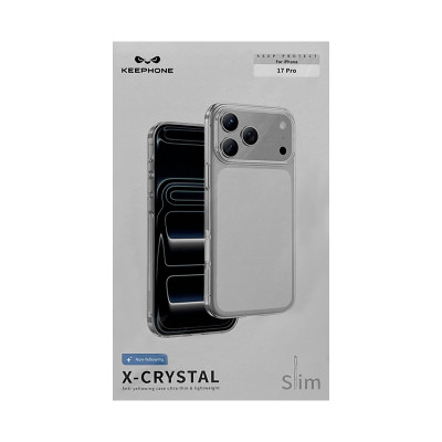 Чехол накладка iPhone 17 Pro KEEPHONE X-CRYSTAL прозрачный оптом по низким ценам!
