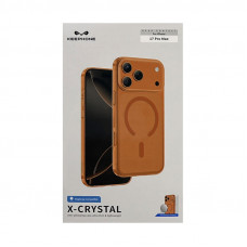 Чехол накладка iPhone 17 Pro Max KEEPHONE X-CRYSTAL Magsafe оранжевый