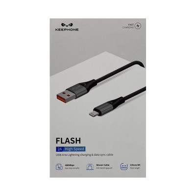 Кабель Lightning KEEPHONE FLASH ВС25254 2A черный оптом по низким ценам!