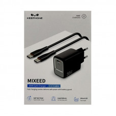 СЗУ Блок KEEPHONE MIXEED KP-EB007 30W + кабель Type-C Type-C черный