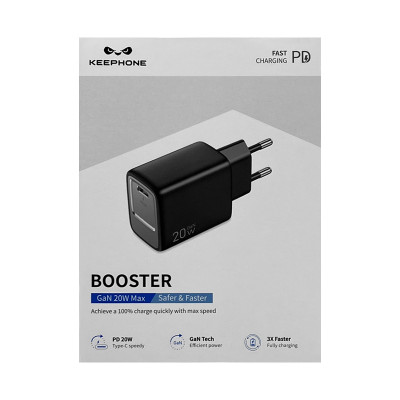 СЗУ Блок Keephone Booster GAN 20W черный оптом по низким ценам!