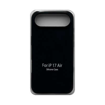 Чехол накладка Silicone Case (без лого) iPhone 17 Air черный оптом по низким ценам!