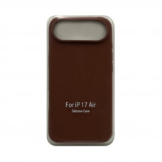Чехол накладка Silicone Case (без лого) iPhone 17 Air коричневый