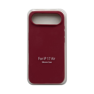 Чехол накладка Silicone Case (без лого) iPhone 17 Air малиновый оптом по низким ценам!