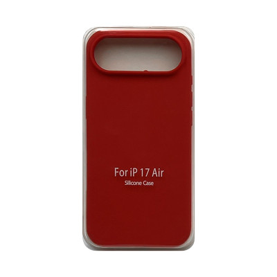 Чехол накладка Silicone Case (без лого) iPhone 17 Air красный оптом по низким ценам!