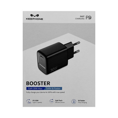 СЗУ Блок Keephone BOOSTER GAN30W черный оптом по низким ценам!