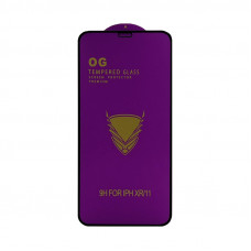 Защитное стекло OG iPhone 11/XR черный техпак