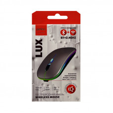 Мышь беспроводная Perfeo LUX зарядка от USB серый