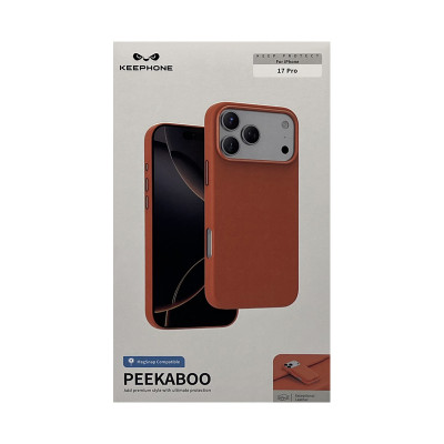 Чехол накладка iPhone 17 Pro KEEPHONE PEEKABOO оранжевый оптом по низким ценам!