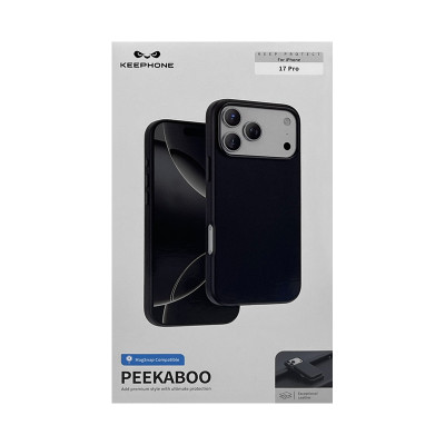 Чехол накладка iPhone 17 Pro KEEPHONE PEEKABOO черный оптом по низким ценам!