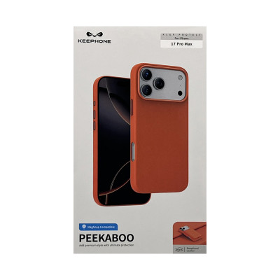 Чехол накладка iPhone 17 Pro Max KEEPHONE PEEKABOO Magsafe оранжевый оптом по низким ценам!