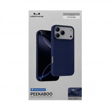 Чехол накладка iPhone 17 Pro Max KEEPHONE PEEKABOO Magsafe синий