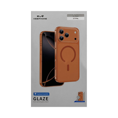 Чехол накладка iPhone 17 Pro KEEPHONE GLAZE оранжевый оптом по низким ценам!