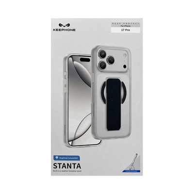 Чехол накладка iPhone 17 Pro KEEPHONE STANTA черный оптом по низким ценам!