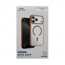 Чехол накладка iPhone 17 Pro Max KEEPHONE SKIN GRIP Magsafe оранжевый