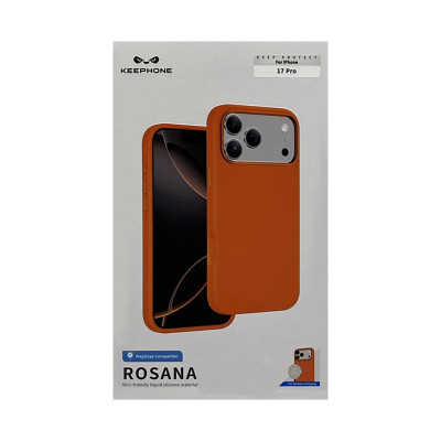 Чехол накладка iPhone 17 Pro KEEPHONE ROSANA Magsafe оранжевый оптом по низким ценам!