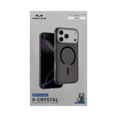 Чехол накладка iPhone 17 Pro KEEPHONE X-CRYSTAL MAGSAFE серый оптом по низким ценам!