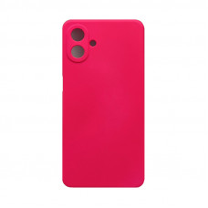 Чехол накладка Silicone Case Samsung A07 ярко-розовый
