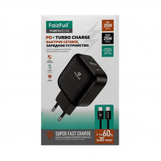 СЗУ Блок FaizFull FC174 PD25W + кабель Type-C Type-C черный