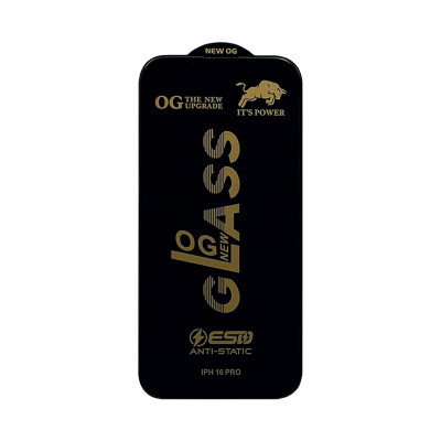 Защитное стекло  ITS POWER OG NEW iPhone 16 Pro черный техпак оптом по низким ценам!
