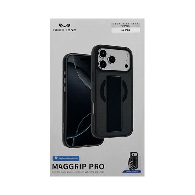 Чехол накладка iPhone 17 Pro KEEPHONE MAGGRIP PRO черный оптом по низким ценам!