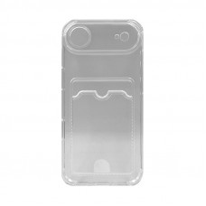Чехол накладка iPhone 17 Air прозрачный с визитницей