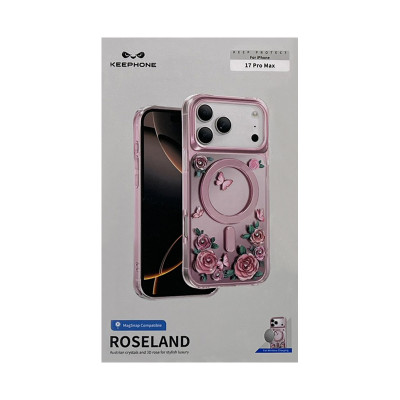 Чехол накладка iPhone 17 Pro Max KEEPHONE ROSELAND розовый оптом по низким ценам!