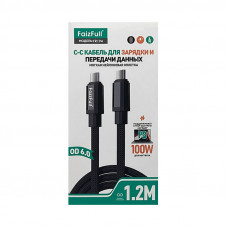 Кабель Type-C на Type-C FaizFull FR194 100W 1m черный