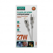 Кабель Type-C на Lightning FaizFull FR108 27W белый