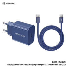 СЗУ Блок Remax PD40W RP-CA10 + кабель Type-C Type-C синий