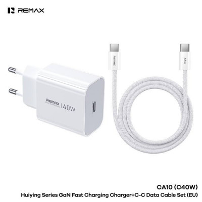 СЗУ Блок Remax PD40W RP-CA10 + кабель Type-C Type-C белый оптом по низким ценам!