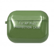 Чехол Silicone Case AirPods Pro 3 с карабином фисташковый