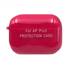 Чехол Silicone Case AirPods Pro 3 с карабином фуксия