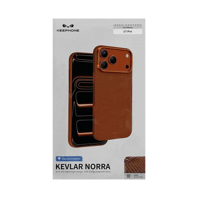 Чехол накладка iPhone 17 Pro KEEPHONE KEVLAR NORRA оранжевый 1 оптом по низким ценам!