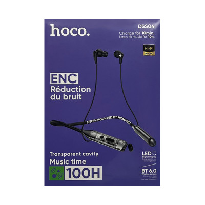 Наушники беспроводные Hoco DSS04 ENC черный (спорт) оптом по низким ценам!