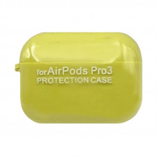 Чехол Silicone Case AirPods Pro 3 с карабином желтый