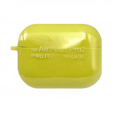 Чехол Silicone Case AirPods Pro 2 с карабином желтый