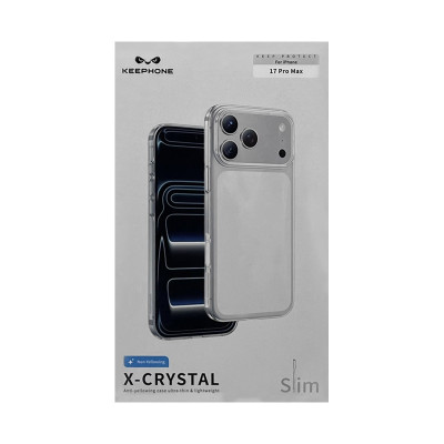 Чехол накладка iPhone 17 Pro Max KEEPHONE X-CRYSTAL прозрачный Slim оптом по низким ценам!