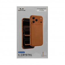 Чехол накладка iPhone 17 Pro Max KEEPHONE X-CRYSTAL оранжевый Slim